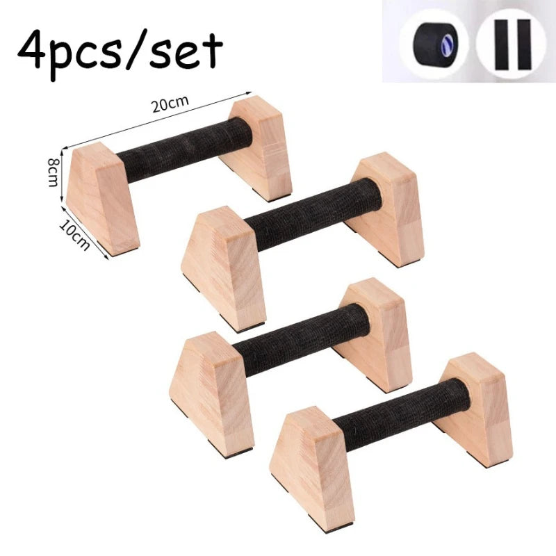 Compact Wooden Mini Parallettes for Deep Push-Ups & Handstands