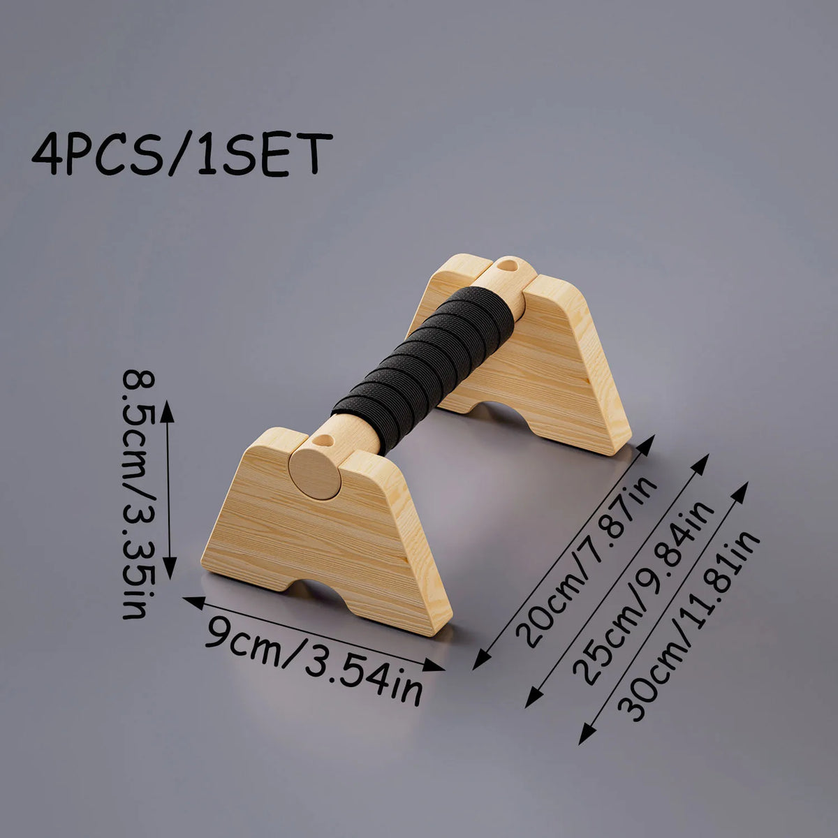 Compact Wooden Mini Parallettes for Deep Push-Ups & Handstands