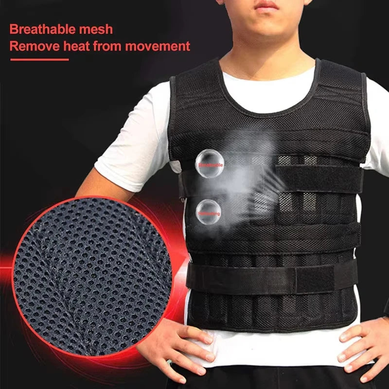Adjustable Heavy-Duty Weighted Vest for Calisthenics & Fitness