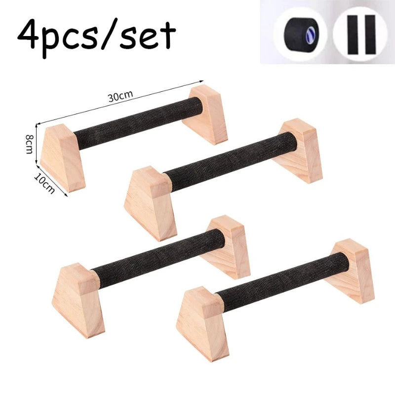 Compact Wooden Mini Parallettes for Deep Push-Ups & Handstands