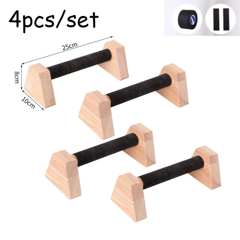 Compact Wooden Mini Parallettes for Deep Push-Ups & Handstands